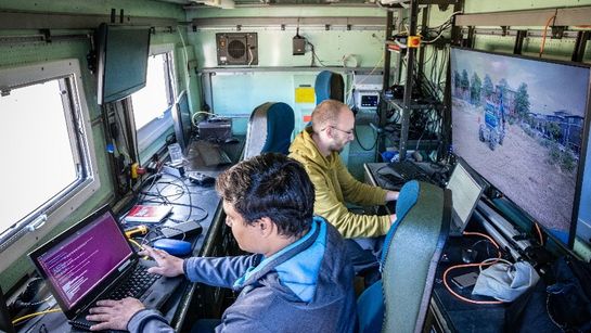 Interior view mobile control station