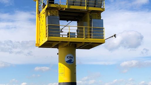 The ICBM measuring station near Spiekeroog.