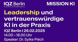 Workshop “Leadership and trustworthy AI in practice” - Get the skills of tomorrow! 