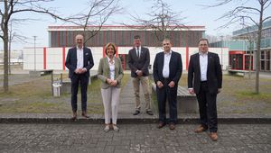 Prof. Andreas Dengel, Ministerpräsidentin Malu Dreyer, Prof. Dr. Michael Jäckel, Prof. Ralph Bergmann und Prof. Ingo Timm 