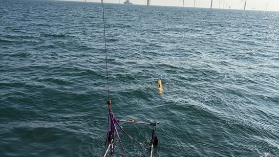 AUV DeepLeng bei Tests im Offshore Windpark