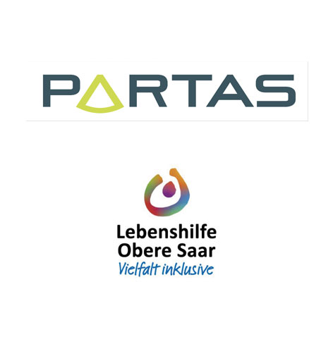 Logos of PARTAS and Lebenshilfe Obere Saar